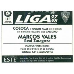 Marcos Vales Zaragoza Coloca Ediciones Este 1997-98