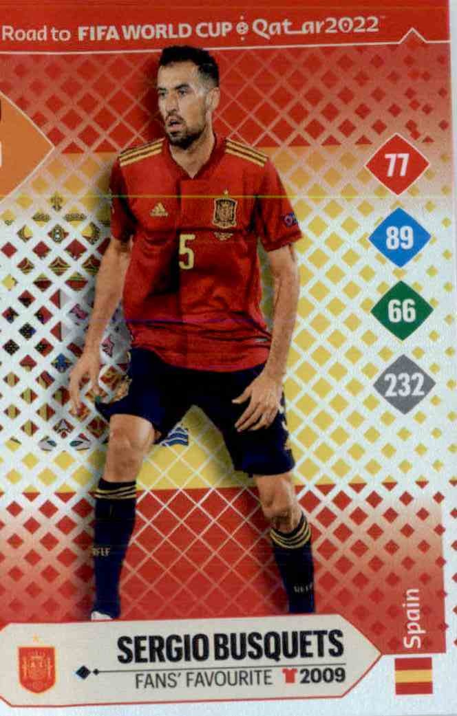 Soccer Trading Cards Sergio Busquets Spain Panini Adrenalyn