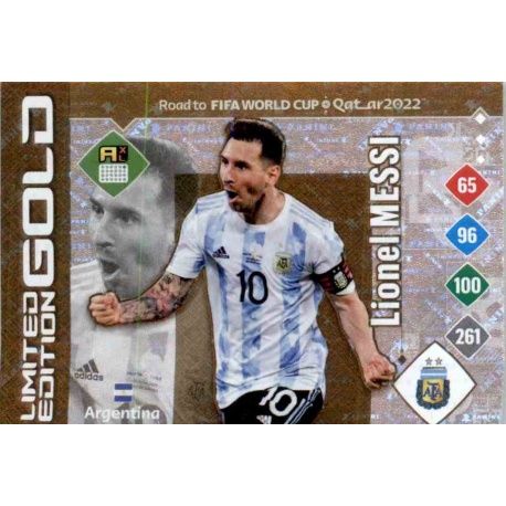 Lionel Messi Limited Edition Gold Argentina