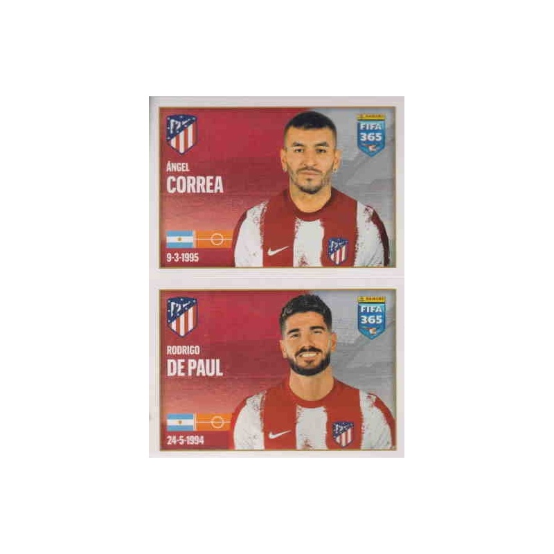 Oferta Cromo Ángel Correa y Rodrigo De Paul Panini Fifa 365 Stickers 2022