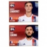 Venta Cromo de Maxence Caqueret y Rayan Cherki Fifa 365 Stickers 2022