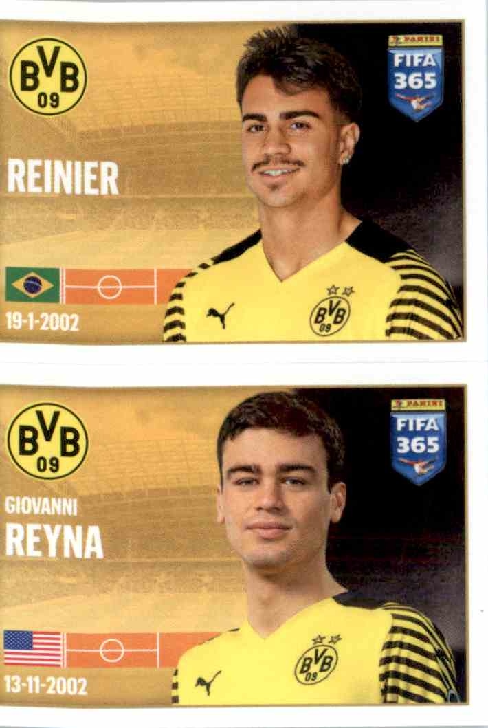 205 Reinier Panini FIFA 365 2022 Sticker Nr Giovanni Reyna 