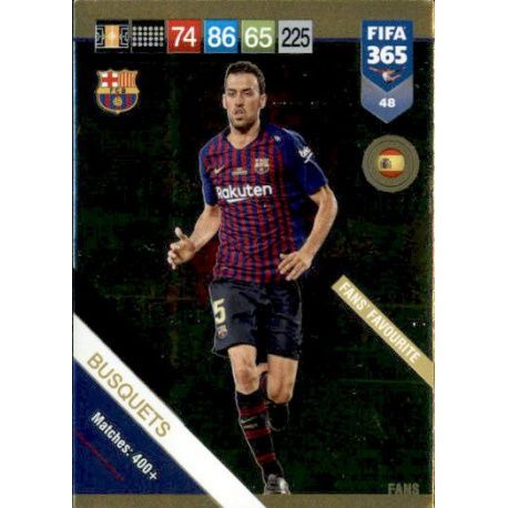 Sergio Busquets Fans Favourite 48 FIFA 365 Adrenalyn XL