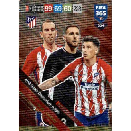 Atlético Madrid Defensive Wall 334 FIFA 365 Adrenalyn XL