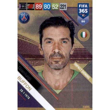 Gianluigi Buffon Impact Signing 86 FIFA 365 Adrenalyn XL