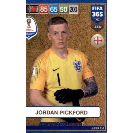 Jordan Pickford FIFA World Cup Heroes 354 FIFA 365 Adrenalyn XL