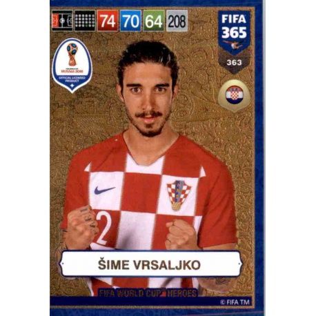 Šime Vrsaljko FIFA World Cup Heroes 363 FIFA 365 Adrenalyn XL