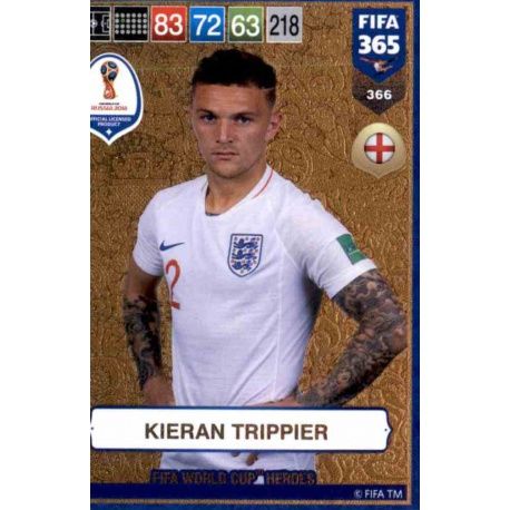 Kieran Trippier FIFA World Cup Heroes 366 FIFA 365 Adrenalyn XL