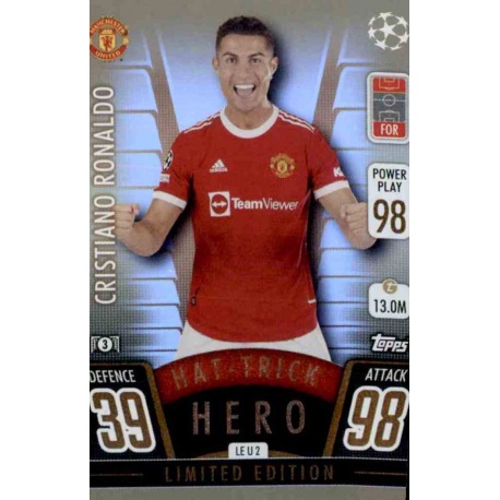 Topps Match Attax 2021/22 Update Cristiano Ronaldo Man United Limited Edition 