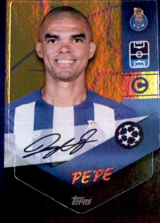 Sale Sticker of Pepe Captain - Autograph Topps Uefa Champions