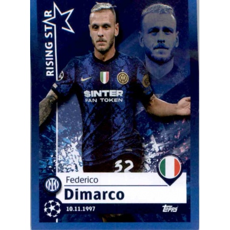 290 Federico Dimarco Rising Star Topps Champions League Sticker CL 21/22 Nr 
