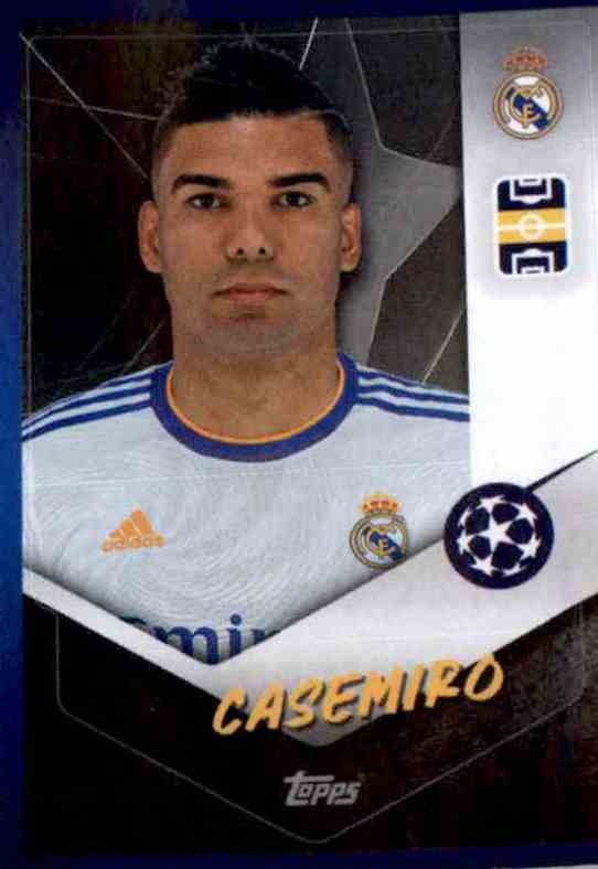 310 Casemiro Topps Champions League Sticker CL 21/22 Nr 