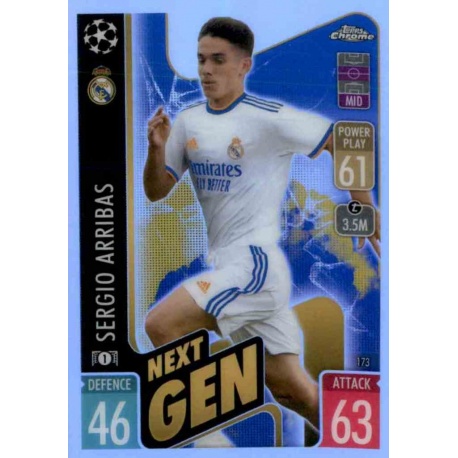 Sergio Arribas Refractor Next Gen Real Madrid 173