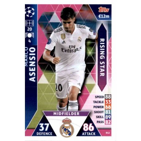 Marco Asensio Rising Stars RS2 Match Attax Champions 2018-19