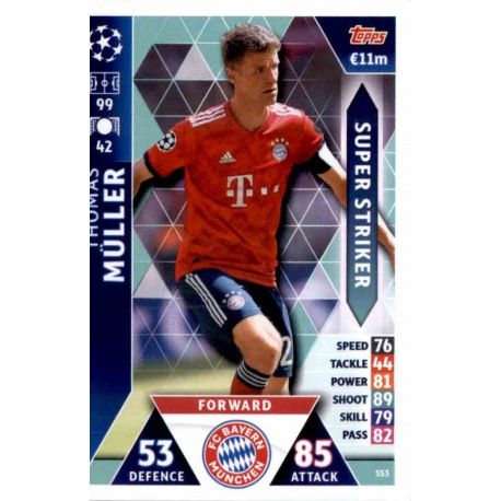Thomas Müller Super Strikers SS3 Match Attax Champions 2018-19