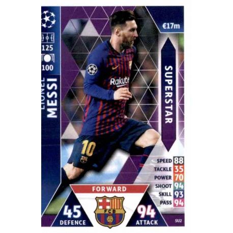 Lionel Messi Superstars SU2 Match Attax Champions 2018-19