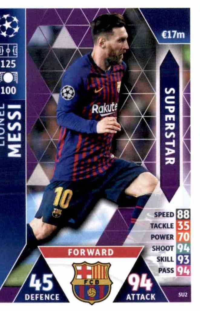 BAR 11 Lionel Messi Barcelona Topps Match Attax Champions League 19/20 Karte Nr 