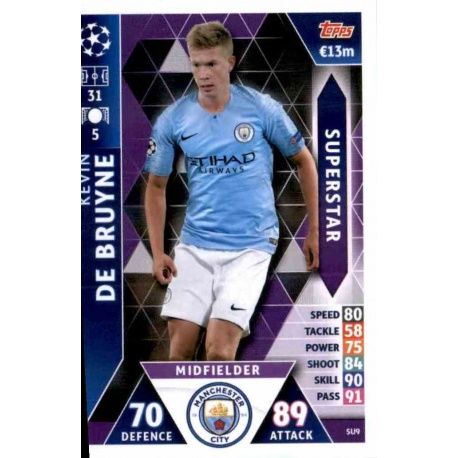 Kevin De Bruyne Superstars SU9 Match Attax Champions 2018-19