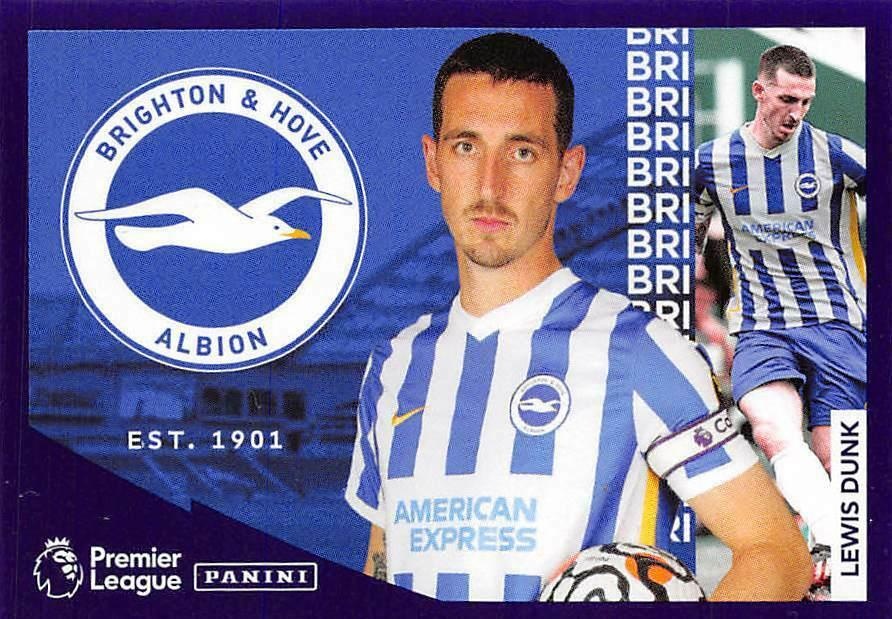 Panini Fútbol 2020-Lewis Dunk 135 Brighton & Hove Albion - Capitán no
