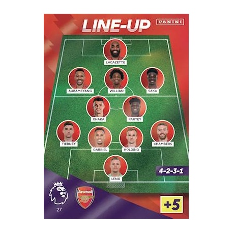 Line-Up Arsenal 27