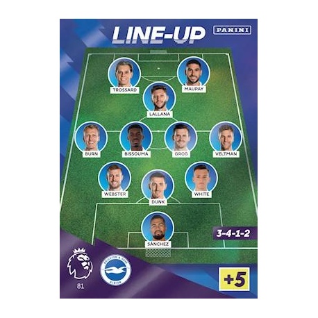 Line-Up Brighton & Hove Albion 81