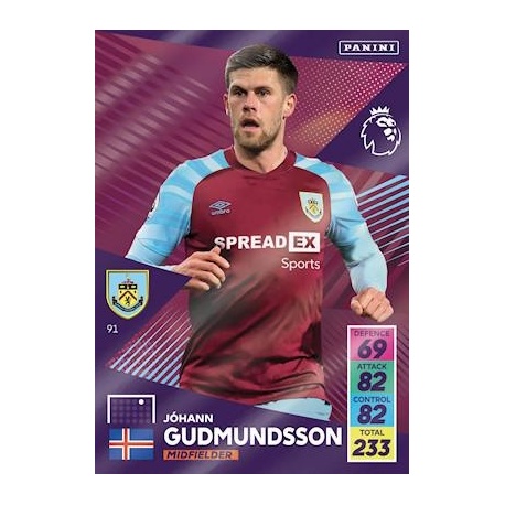 Jóhann Berg Gudmundsson Burnley 91