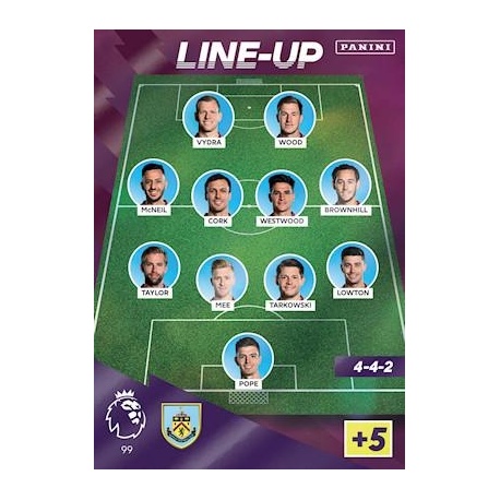 Line-Up Burnley 99