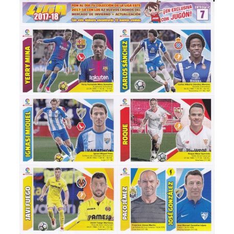 Complete Set 42 Stickers Update Este 2017-18 Mercado Invierno Este 2017-18