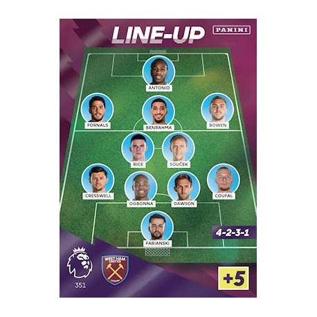 Line-Up West Ham United 351