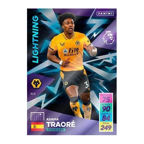 Comprar Cromo Adama Traoré Lightning Adrenalyn XL Premier League 2021/22