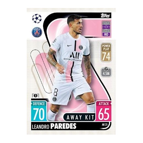 Leandro Paredes Paris Saint-Germain Away Kit AK21
