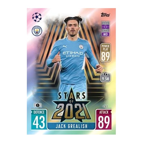Jack Grealish Manchester City Stars of 2021 STA1