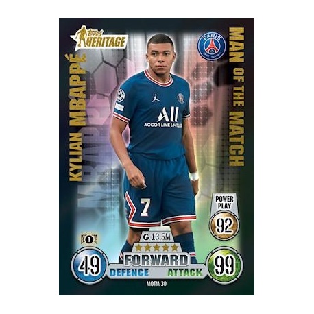 Kylian Mbappé Paris Saint-Germain Heritage Man of the Match MOTM30