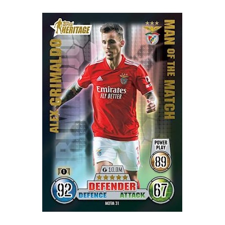Alex Grimaldo SL Benfica Heritage Man of the Match MOTM31