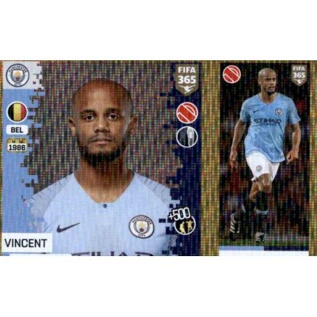 Vincent Kompany - Manchester City 49 Panini FIFA 365 2019 Sticker Collection