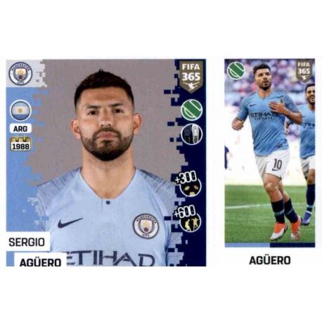 Sergio Agüero - Manchester City 62 Panini FIFA 365 2019 Sticker Collection
