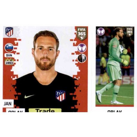 Jan Oblak - Atlético Madrid 64 Panini FIFA 365 2019 Sticker Collection