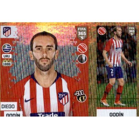 Diego Godin - Atlético Madrid 66 Panini FIFA 365 2019 Sticker Collection