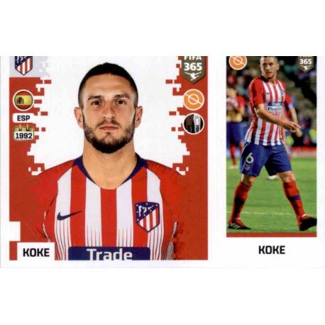 Koke - Atlético Madrid 72 Panini FIFA 365 2019 Sticker Collection