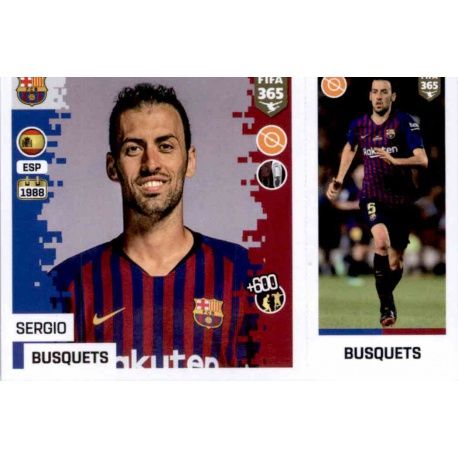 Sergio Busquets - Barcelona 87 Panini FIFA 365 2019 Sticker Collection