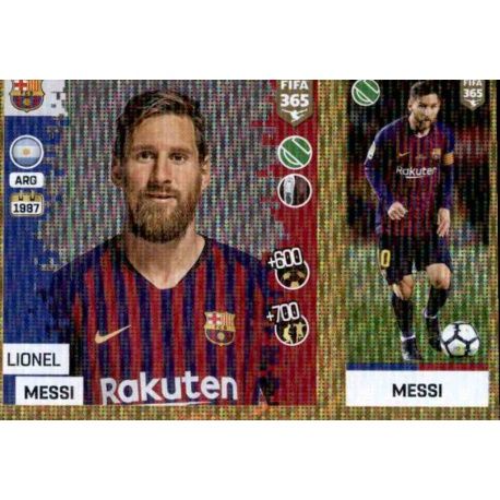 Panini FIFA365 2019 FC Barcelona Sticker 94 a/b Lionel Messi 