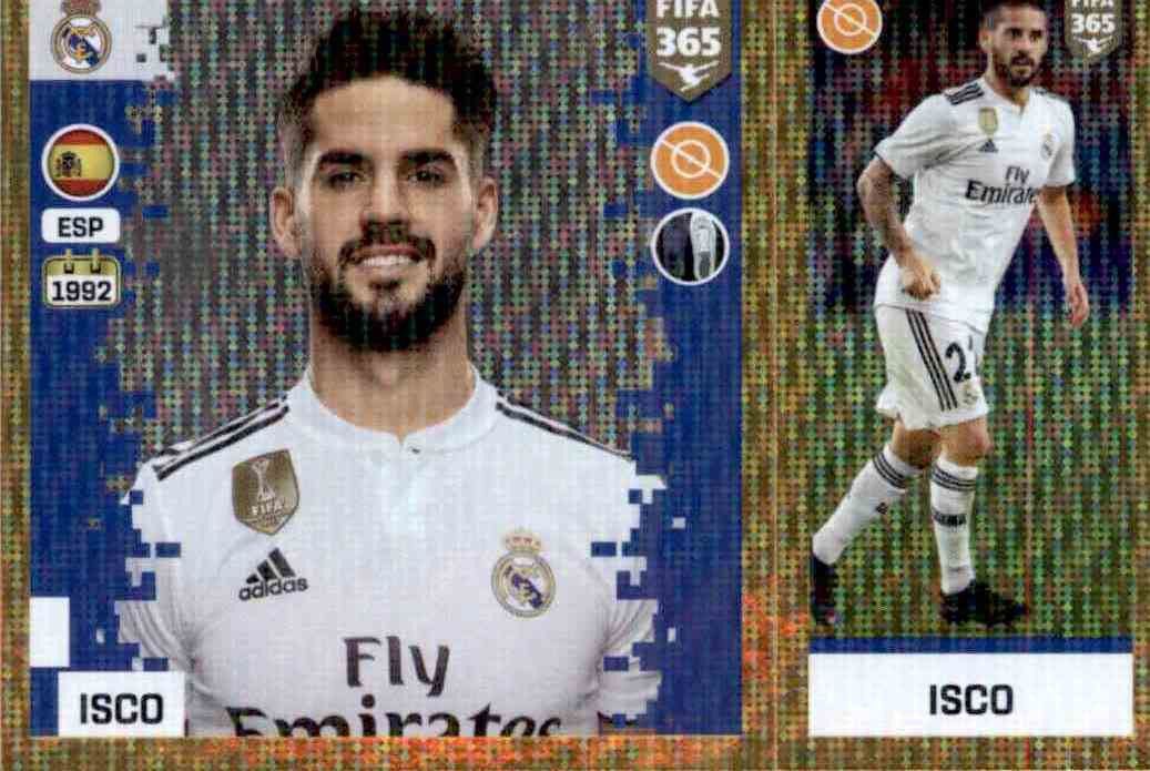 Panini FIFA365 2019 Real Madrid CF Sticker 109 a/b Gareth Bale 