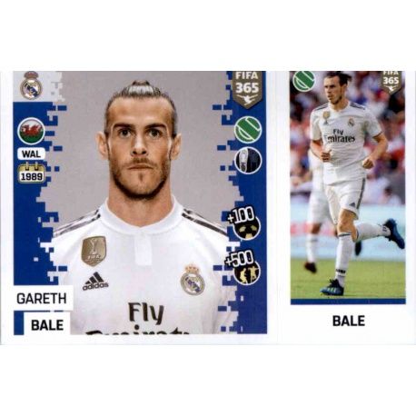 Real Madrid CF Sticker 109 a/b Panini FIFA365 2019 Gareth Bale 