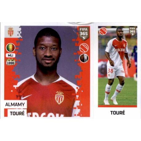 Almamy Touré - AS Monaco 130 Panini FIFA 365 2019 Sticker Collection