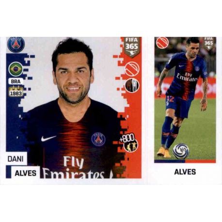 Dani Alves - Paris Saint-Germain 150 Panini FIFA 365 2019 Sticker Collection