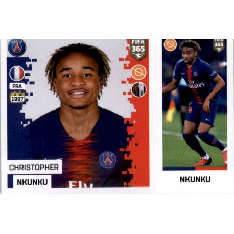 Christopher Nkunku - Paris Saint-Germain 153 Panini FIFA 365 2019 Sticker Collection