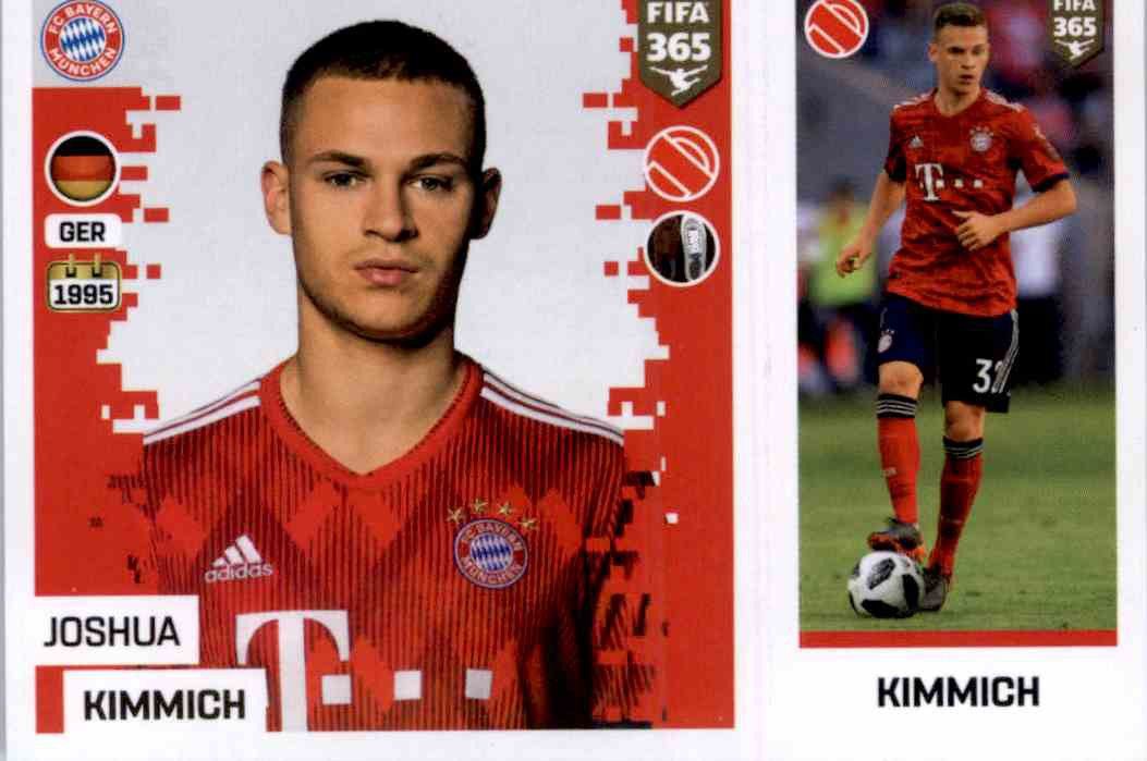 Sticker 164 a/b Joshua Kimmich FC Bayern München Panini FIFA365 2019 