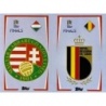 Sticker of Logo Hungary and Belgium Topps Uefa Nations League Stickers