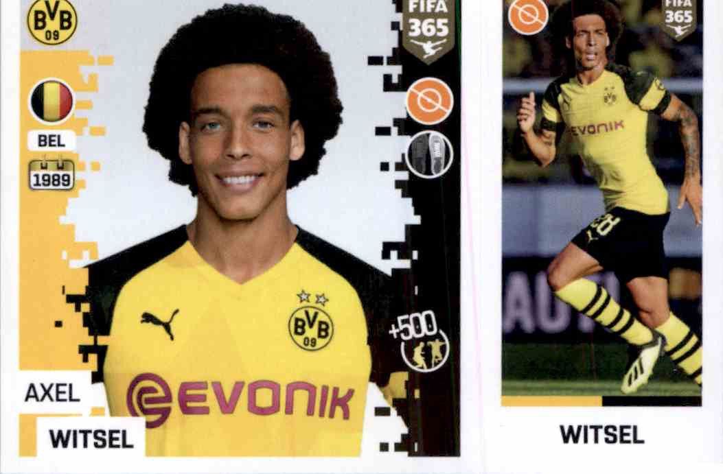 Axel Witsel Sticker 189 a/b Borussia Dortmund Panini FIFA365 2019 