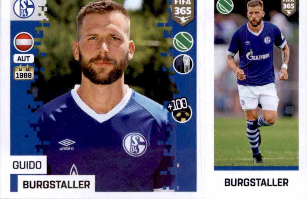 Panini FIFA365 2019 Sticker 207 a/b FC Schalke 04 Guido Burgstaller